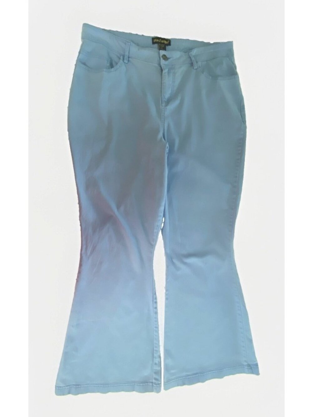 Like An Angel Light Blue Bell Bottom Pants Women's Size 1X Retro Flare Hippie